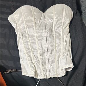 Elegant White Bustier Top